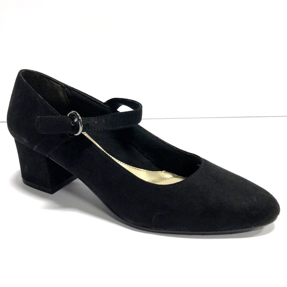 Soft Style Women’s Dustie, Black Block Heel Pumps, Size 9.5M
